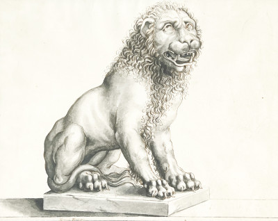 Title Continental School - Study of a Sentinel Lion / Artist