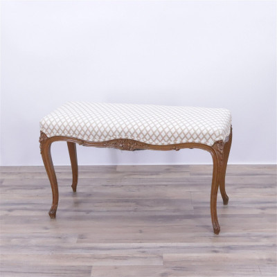 Image for Lot Louis XV Style Beechwood Banquette