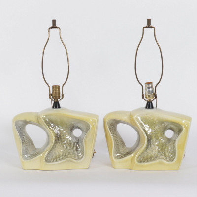 Image for Lot Pair of Heifetz Ceramic Table Lamps