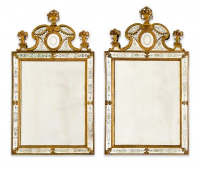 Title Pair of Swedish Rococo Gilt Mirrors / Artist