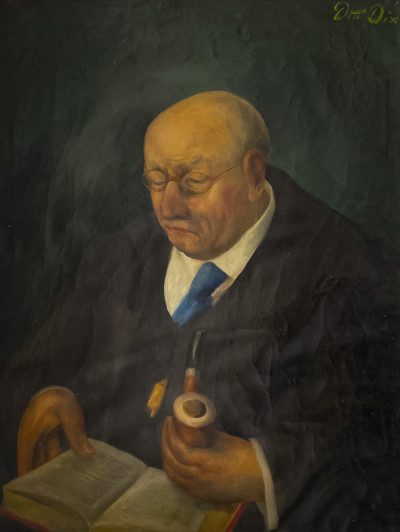 Title Artist Unknown - Portrait of a Man With a Pipe / Artist