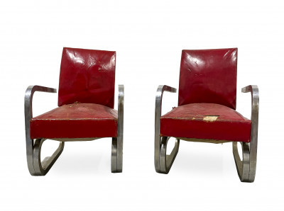 Image for Lot Louis Sognot (attributed) - Pair of Armchairs