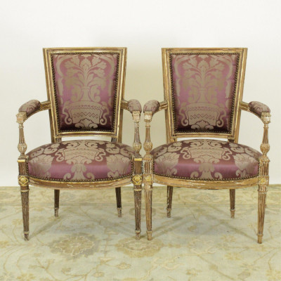 Image for Lot Pair of Directoire Style Fauteuil