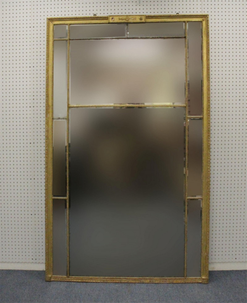Image 1 of lot 19th C. Giltwood Pier Mirror
