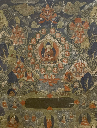 Image for Lot Tibetan Thangka of Shakyamuni Buddha