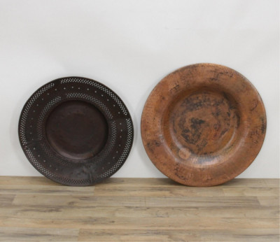 Image for Lot Two Contemporary Copper Decorative Wall Chargers