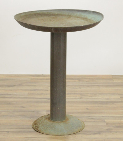 Image for Lot Neo-Classical Style Copper Patinated Bird Bath