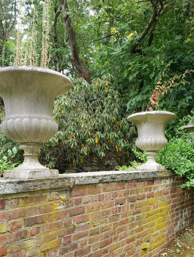 Image 8 of lot 4 NeoClassic Style Marble Garden Urns 19th C