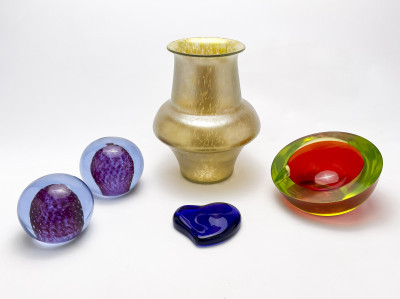 Image for Lot Group of Contemporary Glass Objects