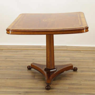 Image for Lot Victorian Mahogany Square Pedestal Table, 19th C.