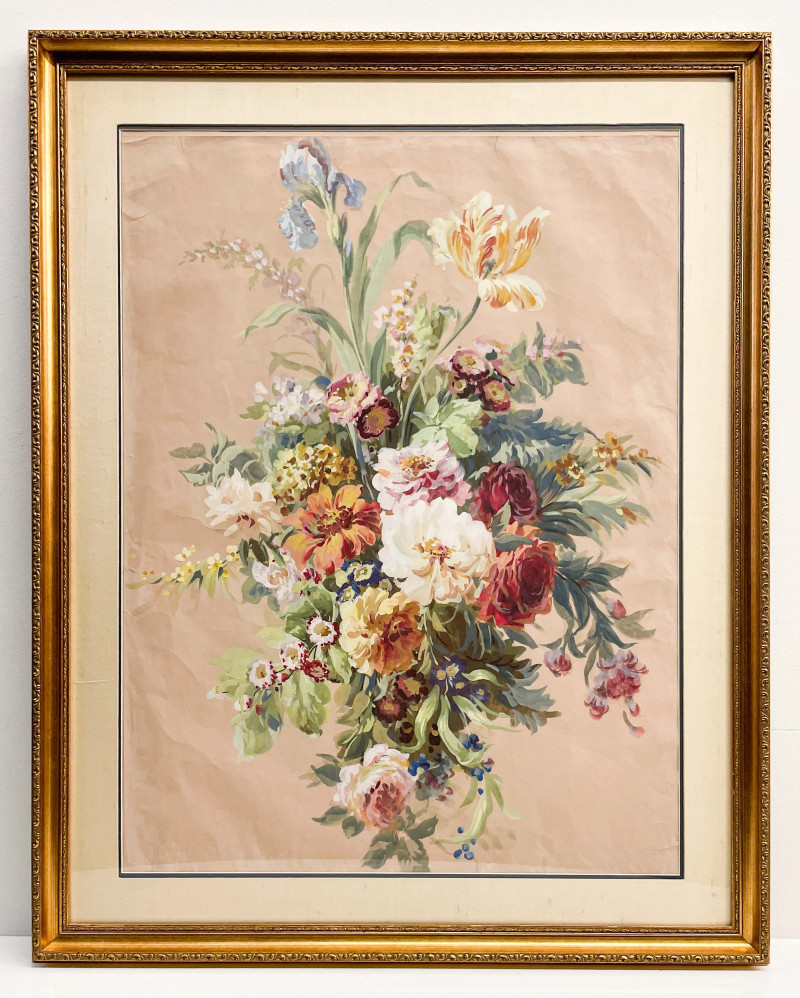 Unknown Artist - Bouquet (Iris, Roses, and Peonies)