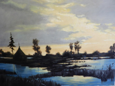 Image for Lot H. Pfaffinger - Sunset Over Marshes
