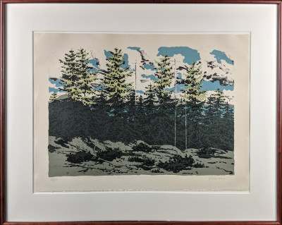 Neil Welliver - From Zeke's place, Maine Landscape #67