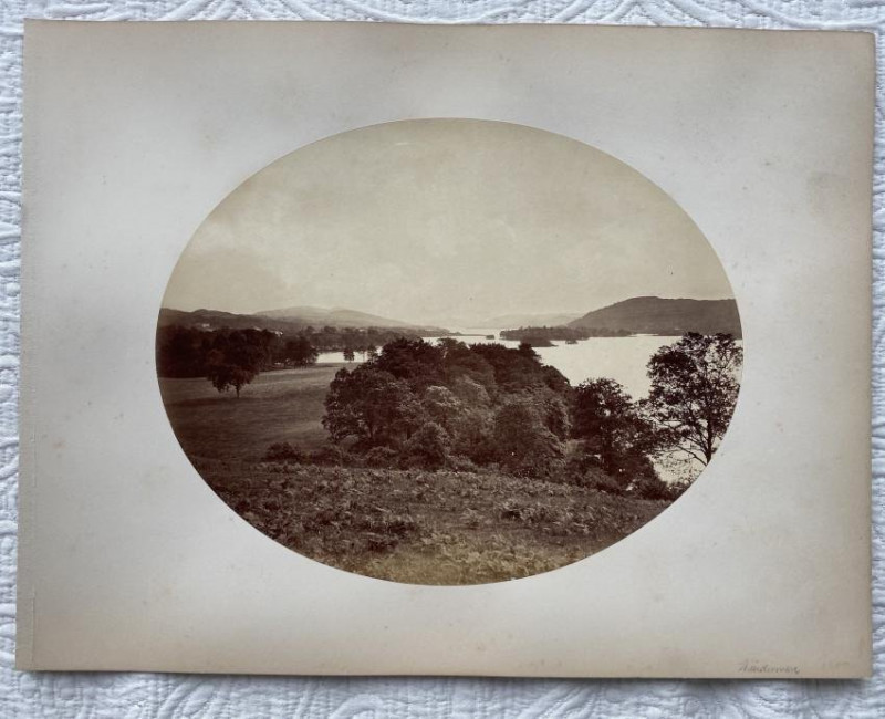 Image 4 of lot 3 UK photos. Lake Windermere & Haddon Hall c.1870