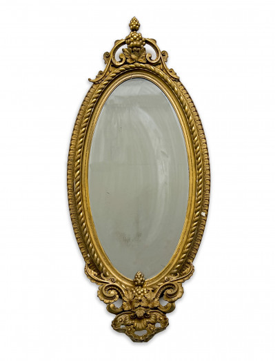 Title Large Oval Giltwood Mirror / Artist