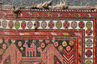 Image 6 of lot 2 Caucasian Runner/Hall Rug, Early 20th C.