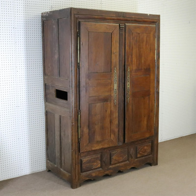Image 5 of lot 19th C French Provincial Armoire/Linen Press