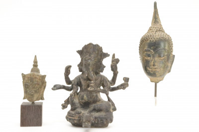 Image for Lot Two Small Thai Buddha Heads
