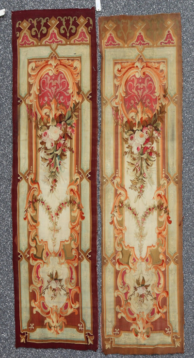 Image for Lot Near Pair of 19th C. French Tapestry Portieres