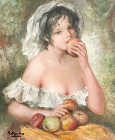 Image for Lot Enrique Gil Guerra - Maiden with Apples