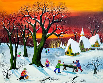 Image for Lot A. Kowalski - Untitled (Winter Village)
