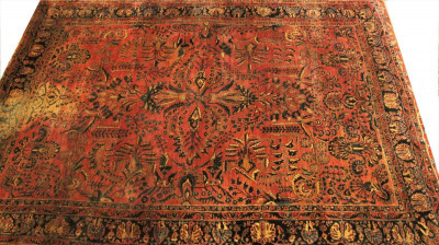 Image for Lot Antique Sarouk Carpet 8-9 x 11-10