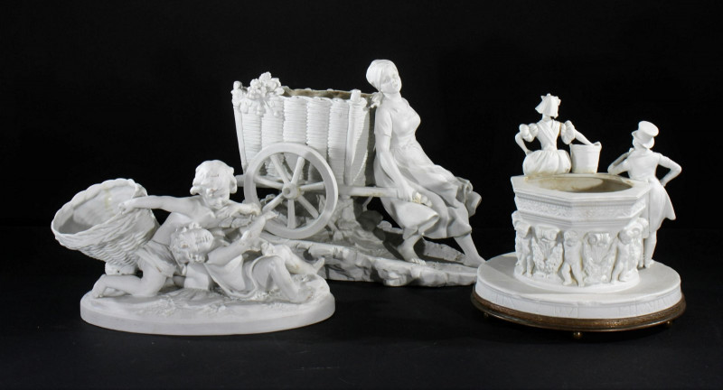 Image 1 of lot 3 Continental Bisque Figural Groups
