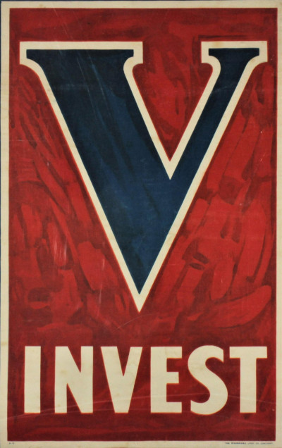 Image for Lot Original WWI INVEST Propaganda Poster