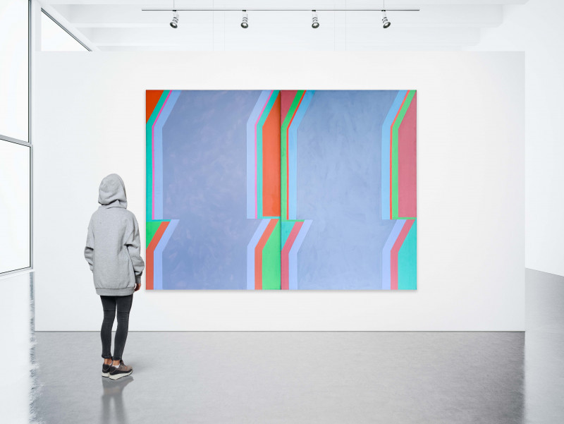 Michael Loew - Processional Blue Diptych
