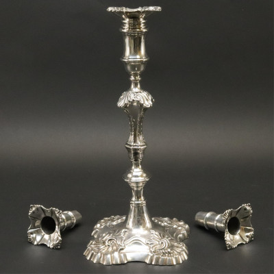 Image for Lot George II Silver Candlestick  John Cafe 1755
