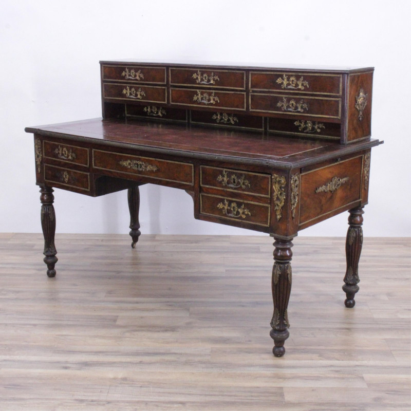 Image 1 of lot 19th C. French Style Mahogany Writing Desk