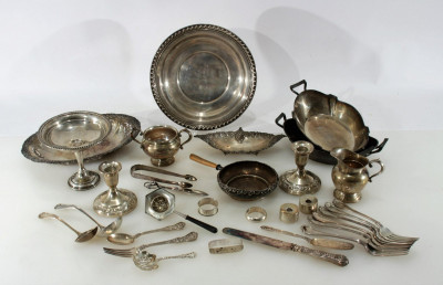 Image for Lot Group of Sterling Silver Tableware