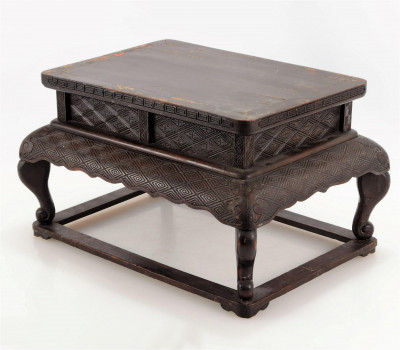 Image for Lot Chinese Wood Low Table Stand
