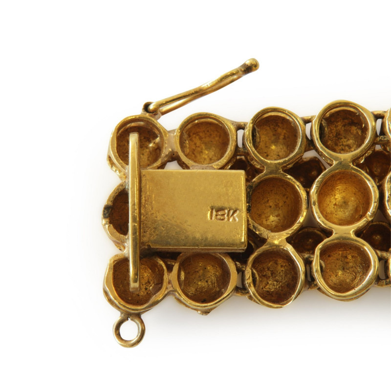 Image 4 of lot 18k Gold Brutalist Textured Bracelet