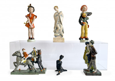 Image for Lot Group Of Austrian Figural Sculptures