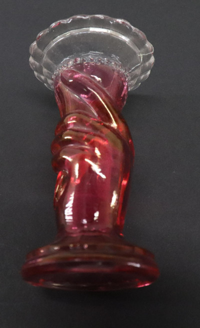 Image 2 of lot 12 Small Glass Hand Vases