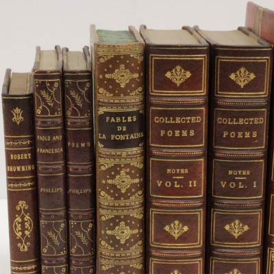 Image 2 of lot 13 Leatherbound Volumes Poetry