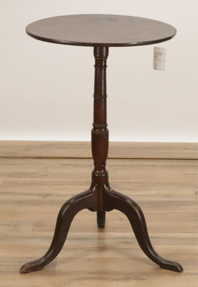 Image for Lot George III Style Mahogany and Oak Candlestand