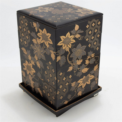 Image for Lot Japanese Lacquer Stacked Boxes