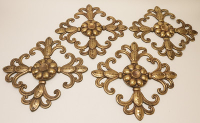 Image for Lot Four Decorative Brass Wall Medallions