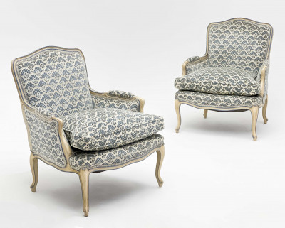 Image for Lot Pair of Louis XV Style Bergères
