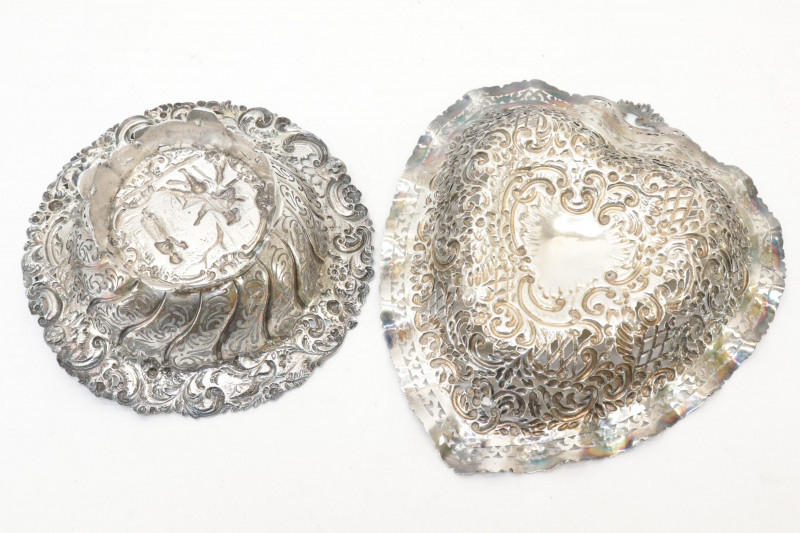 Image 6 of lot 2 Reticulated Continental Silver Baskets