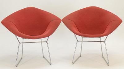 Pair of Knoll Bertoia Diamond Chairs