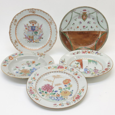 Image for Lot Group of Five Chinese Export Porcelain Dishes
