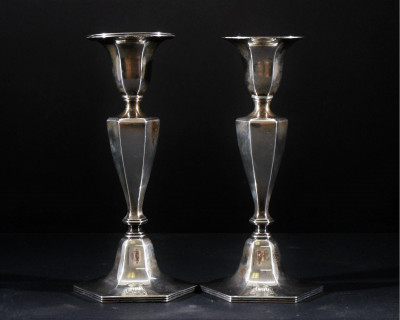 Image for Lot Tiffany & Co. Sterling Silver Candlesticks