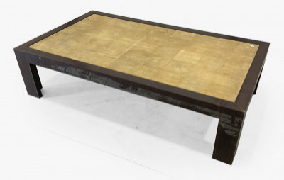 Image for Lot Shagreen and Exotic Wood Veneer Coffee Table