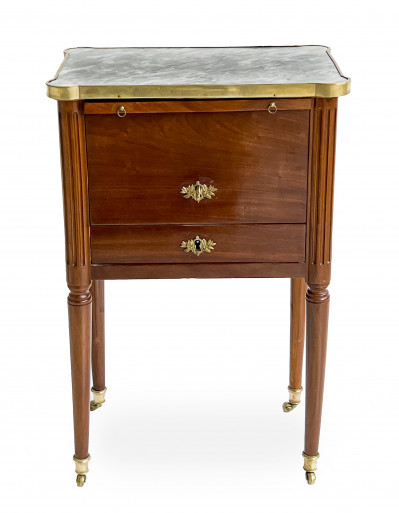 Title Louis XVI Style Fruitwood And Marble Night Table / Artist