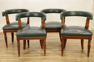 Image 1 of lot 4 Continental Classical Mahogany Tub Chairs 19 C