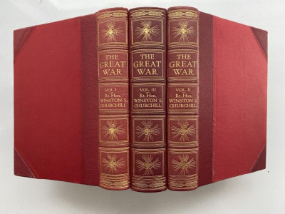 Image for Lot BINDINGS W.S. CHURCHILL Great War 3 vols 1st eds.