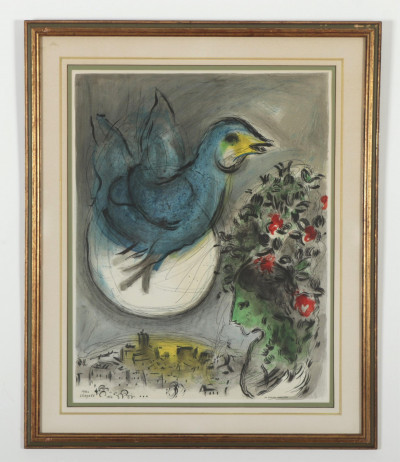 Marc Chagall  Blue Bird Litho